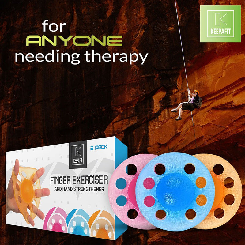 [Australia] - Finger Exerciser & Hand Strengthener 3 Pack(Light+Medium+Heavy) 
