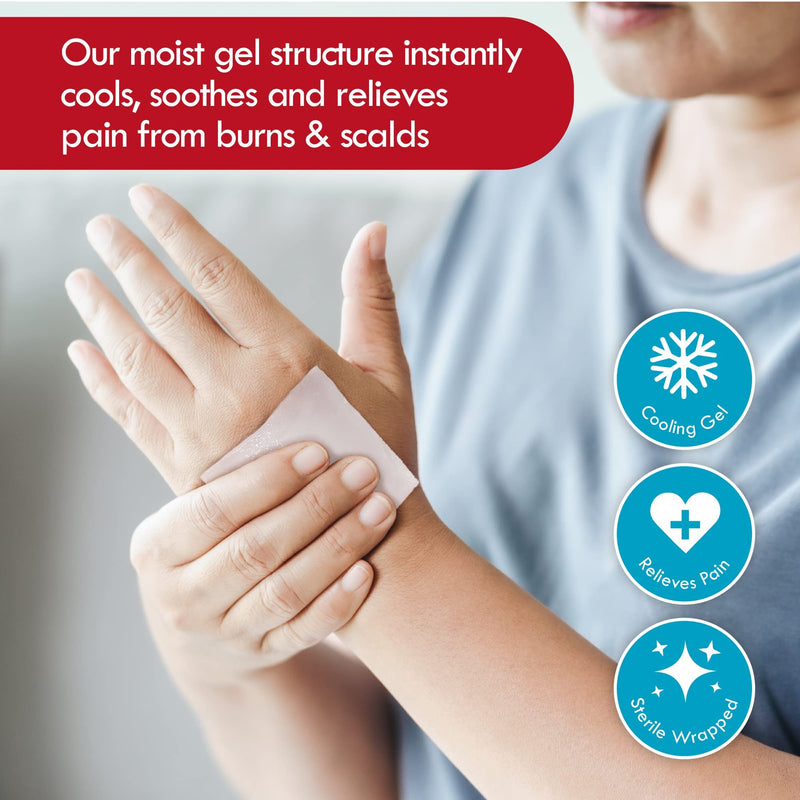 [Australia] - Pack of 5 RedRelief Emergency 5x5cm Burn Dressing - Cools, soothes and relieves Pain 