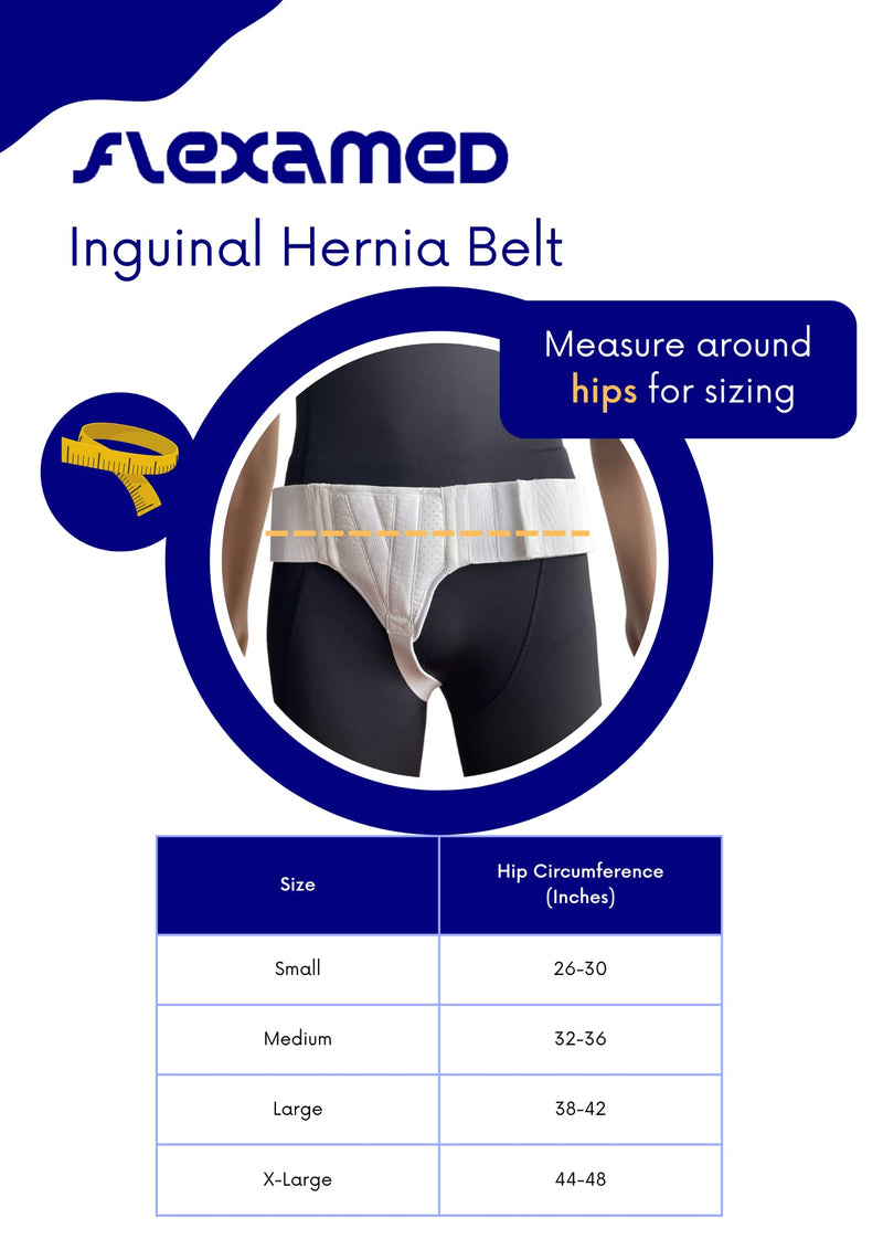 [Australia] - FlexaMed Right Side Inguinal Groin Hernia Truss with Compression Pad - Medium Medium (Pack of 1) 