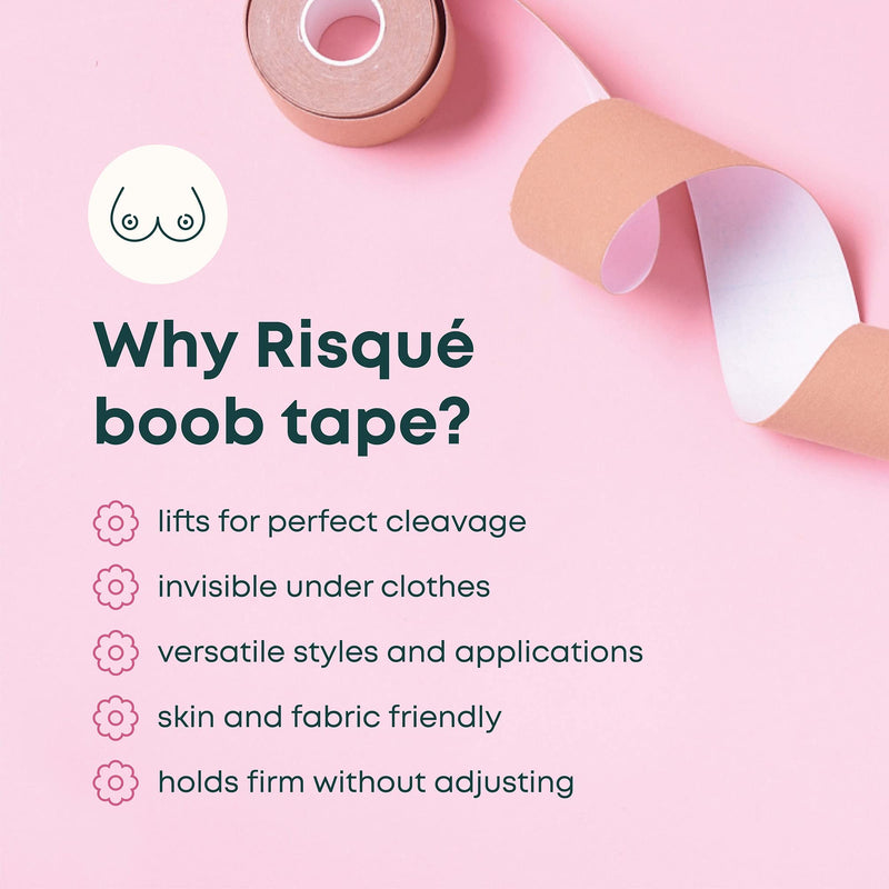 [Australia] - Boob Tape, Boobytape for Breast Lift | Achieve Chest Brace Lift & Contour of Breasts | Sticky Body Tape for Push up & Shape in All Clothing Fabric Dress Types | Waterproof Sweat-Proof Bob Tape Beige 