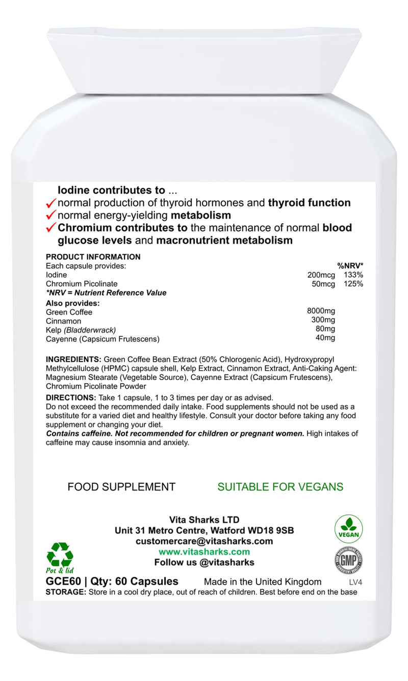 [Australia] - VitaBoost Ultimate Green Coffee Bean | Kosher Tablets for Healthy, Natural Weight Loss, Vegan Thyroid Support & Metabolism Boost for Fat Burning & Slimming 
