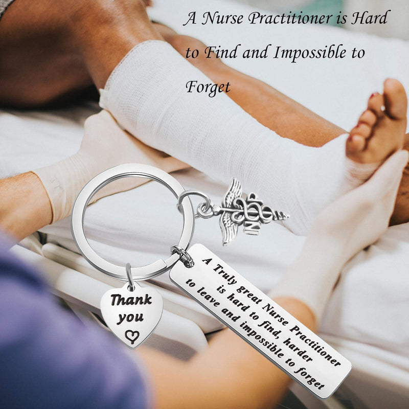 [Australia] - ENSIANTH Nurse Practitioner Gift NP Keychain A Truly Great Nurse Practitioner is Hard to Find and Impossible to Forget Keychain Nurse Appreciation Gifts 