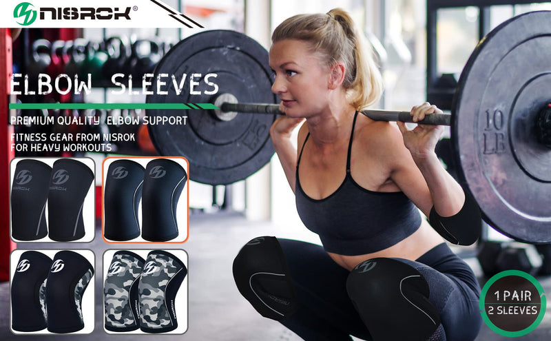 [Australia] - Elbow Sleeves (Pair),Support for Cross Training,Weightlifting,Powerlifting,Basketball and Tennis,5mm Neoprene Compression Brace for Both Women and Men(X-Large) X-Large Camo Grey 