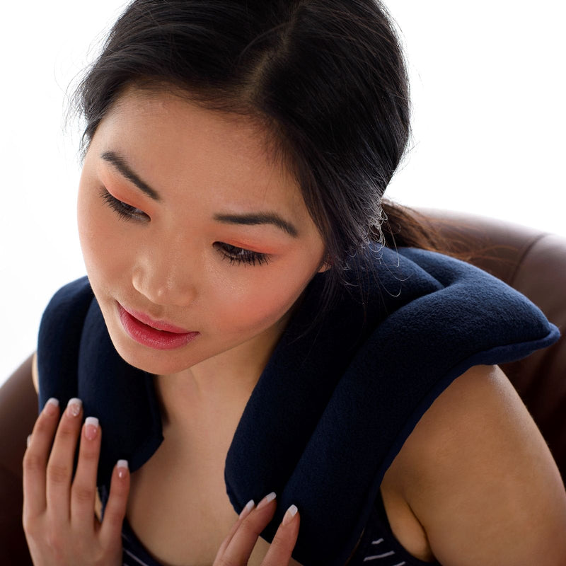 [Australia] - Zhu-Zhu Neck & Shoulder Heat Pad - Microwavable Lavender Wheat Bag - Navy Fleece … 