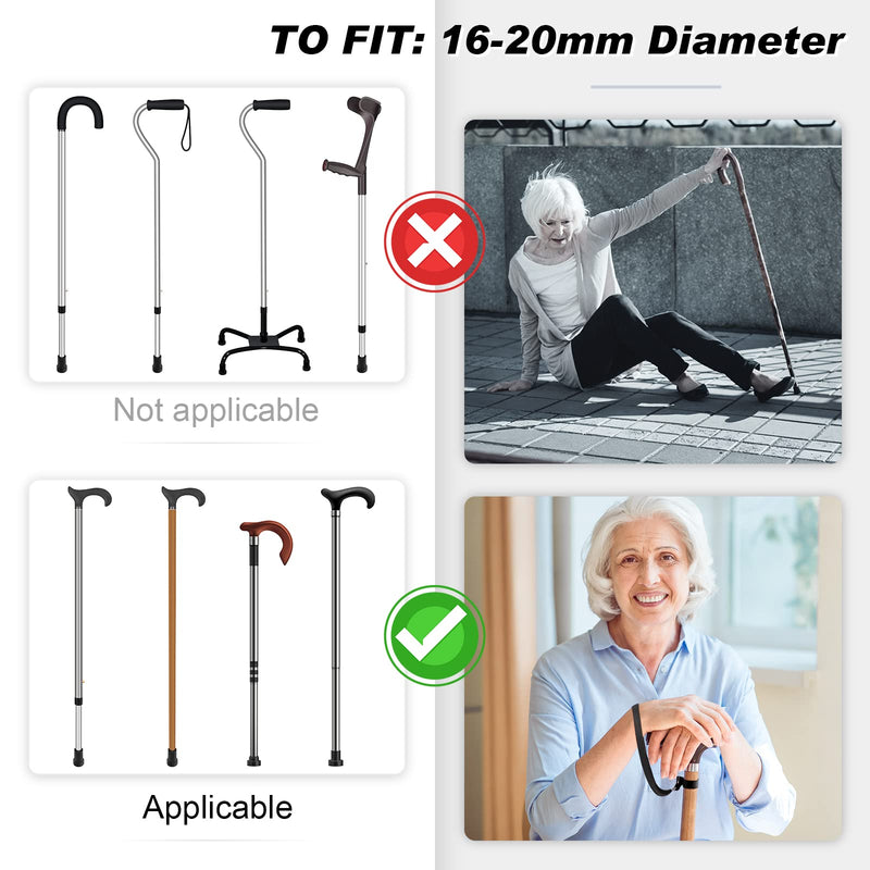 [Australia] - Wrist Loop for Walking Sticks Black Walking Stick Strap Walking Stick Accessories Wrist Strap 2 