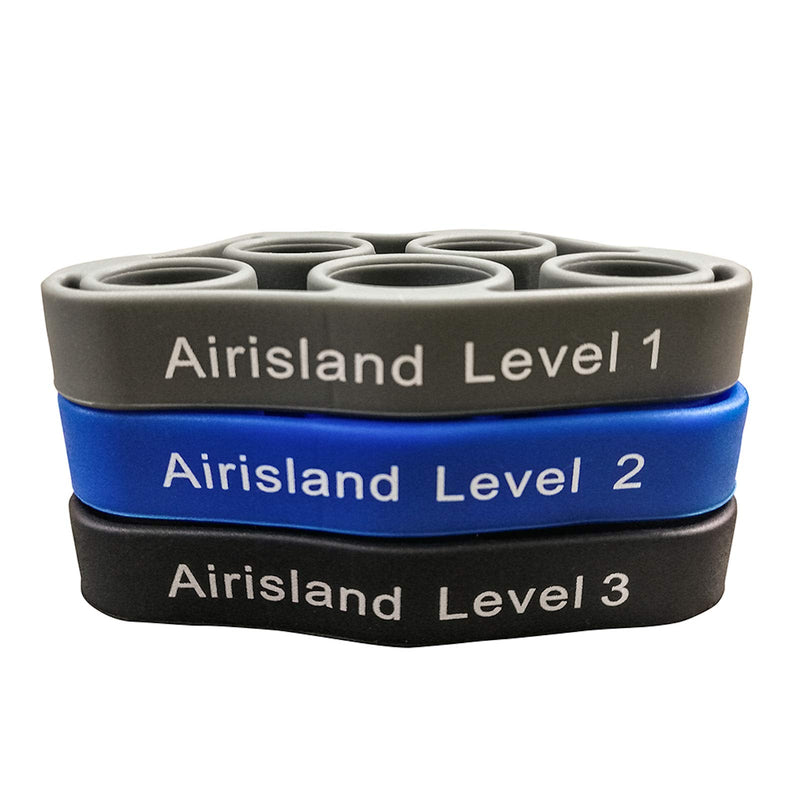 [Australia] - Airisland Finger Stretcher Hand Resistance Bands Hand Extensor Exerciser Finger Grip Strengthener Strength Trainer Gripper Set for Arthritis Carpal Tunnel Exercise Guitar and Rock Climbing 3pcs 