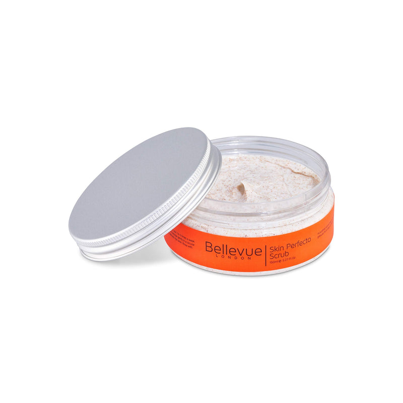 [Australia] - Skin Perfecto Face Scrub 150ml, Purifying Exfoliating Scrub Cream with Micro Hazelnut Granules for Deep and Intensive Face Scrub for Women and Men By Bellevue London 