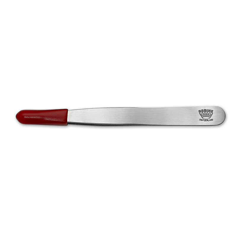 [Australia] - Regine Switzerland Slant Tweezer - Handmade in Switzerland - Professional Eyebrow, Facial & Hair Remover - Etched Interior Tip to Grab Hair From the Root - Perfectly Aligned Tips - Stainless Steel Slant Tip Tweezer 