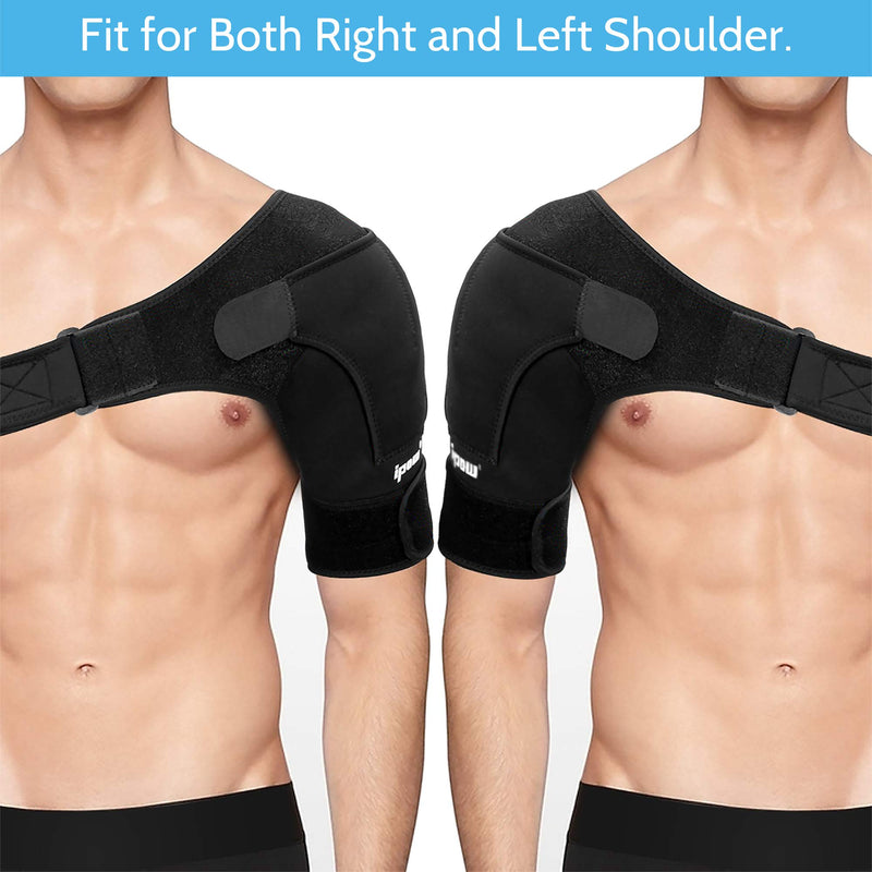[Australia] - ipow Adjustable Unisex Shoulder Support Brace Strap Fits Left or Right Shoulder Helps Shoulder Stability - L Large 