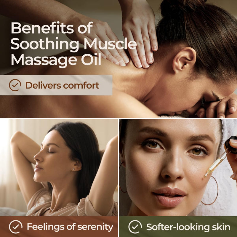 [Australia] - Gya Labs Soothing Massage Oil for Massage Therapy - Spa Quality Warming Massage Oil - Infused with Peppermint & Cinnamon for Full Body Oil Massage - (200 ml) 200 ml (Pack of 1) 