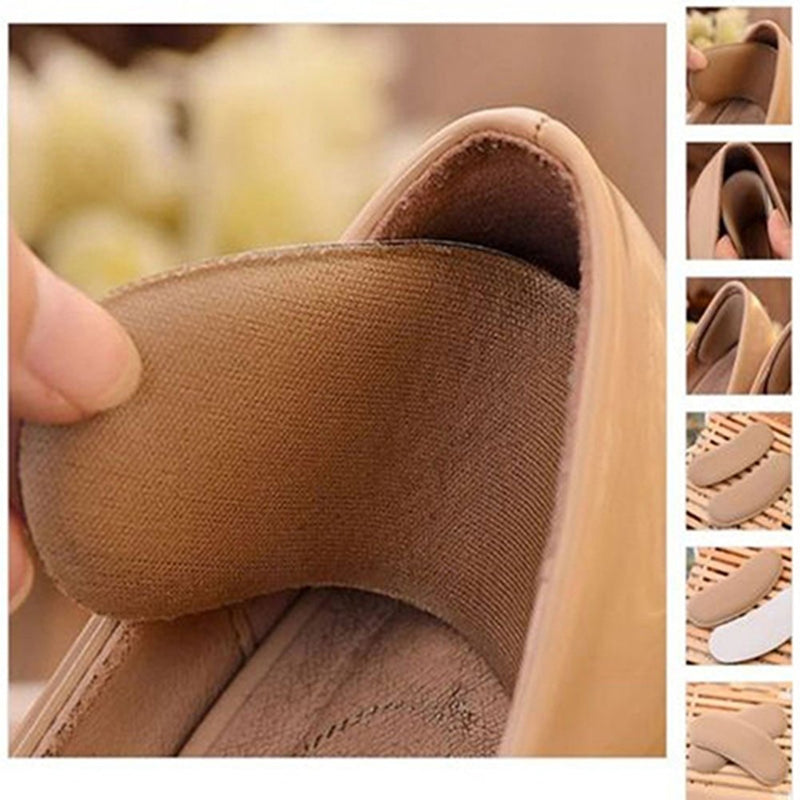 [Australia] - 5 Pairs Fabric Sticky Shoe Back Heel Insoles Protector Liner Pads Sponge Cushion Heel Grip Liners Sticker 