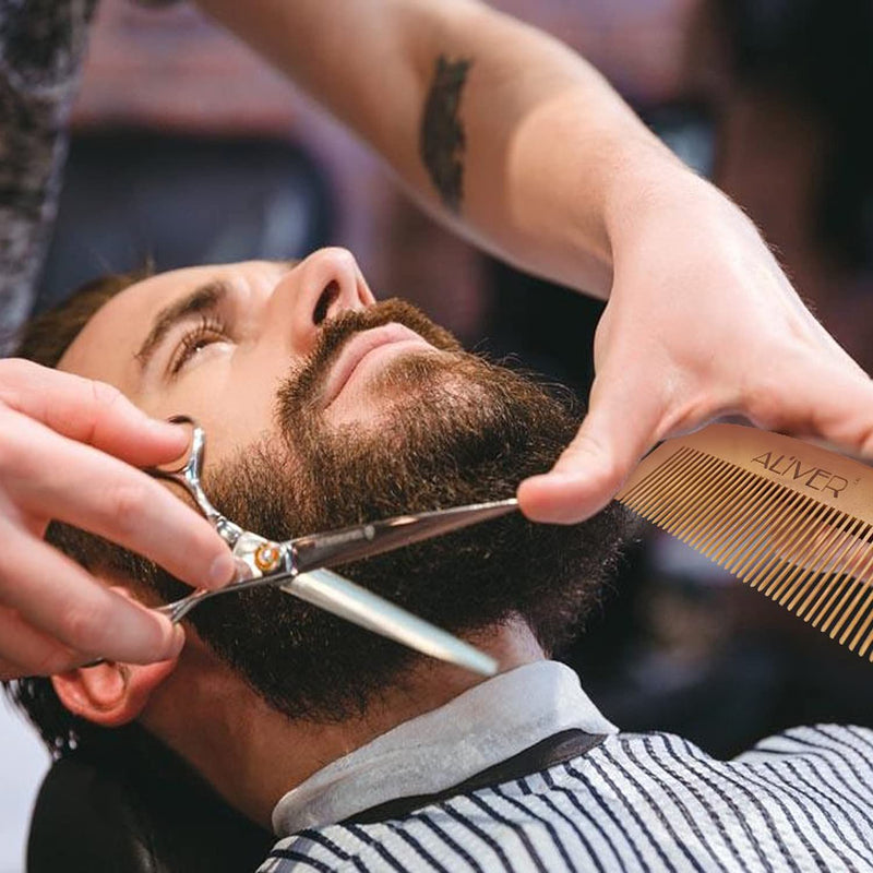 [Australia] - Beard Brush Comb Set for Men, Beard Grooming & Trimming Kit Contains Beard Oil, Leave-in Conditioner, Mustache & Beard Balm Butter Wax, Beard Brush, Beard Comb, Sharp Scissors Gift Set 5 Piece Set 
