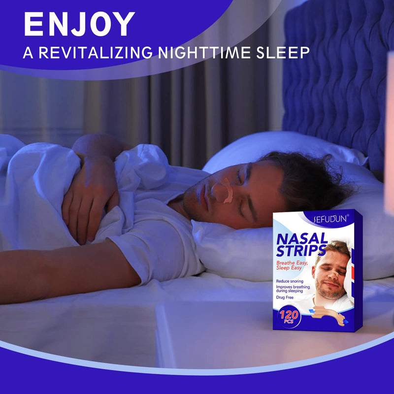 [Australia] - Nasal Strips, Breathe Nose Strips to Reduce Snoring and Relieve Nose Congestion, Drug-Free, Works Instantly to Improve Sleep, Relieve Nasal Congestion Due to Colds & Allergy, 11.5*2.5*15.3 cm(120Pcs) 