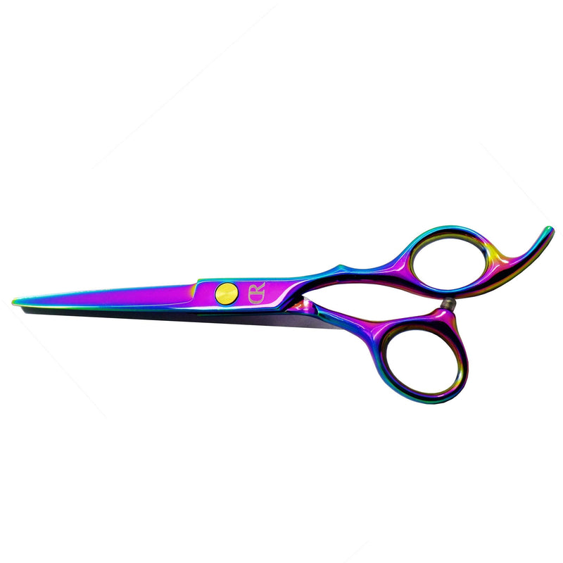 [Australia] - Professional Hair Cutting Shears,6 Inch Barber hair Cutting Scissors Sharp Blades Hairdresser Haircut For Women/Men/kids 420c Stainless Steel Rainbow Color (A) 