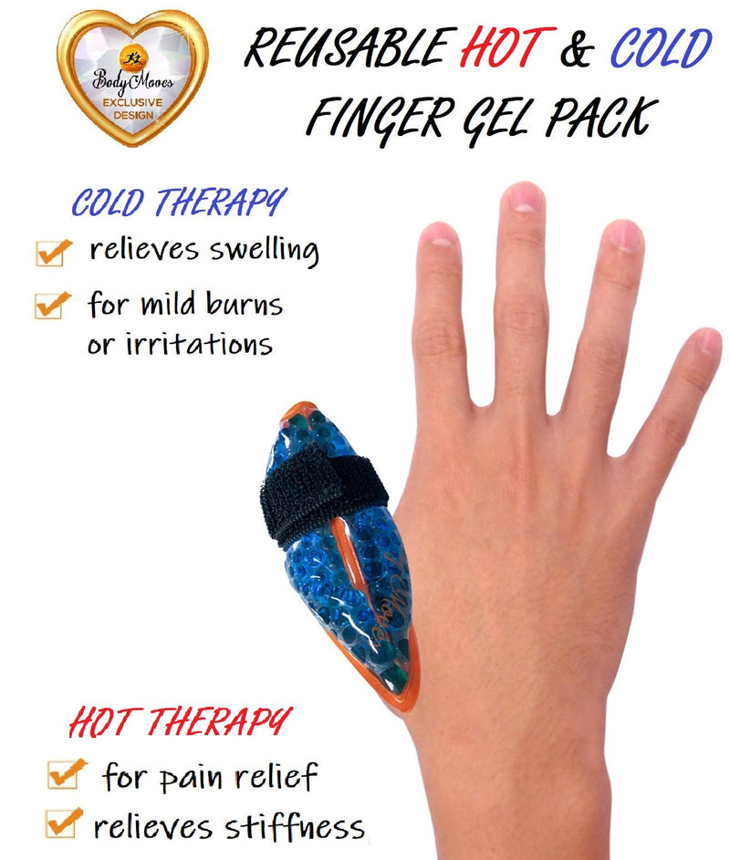 [Australia] - BodyMoves New Thumb Splint Brace Plus Finger Hot and Cold Gel Pack- tenosynovitis, Tendonitis, Trigger Thumb spica,Carpal Tunnel, CMC Adjustable wrist and Reversible Left Right Hand (Midnight Black) Midnight Black 