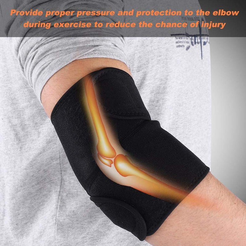 [Australia] - 1 Pair of Sports Elbow Brace Compression Support SBR Lycra Z Shaped Elbow Arm Sleeve with Adjustable Hook&Loop Tennis Golf Basketball Elbow Guard Protector for Tendonitis Arthritis Relief 