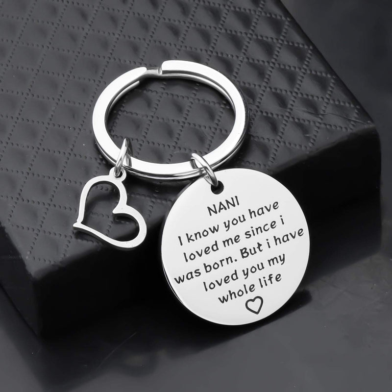 [Australia] - TIIMG Nani Keychain Nani Gift Grandma Gifts from Grandchildren Grandma Birthday Gift NANI i know 