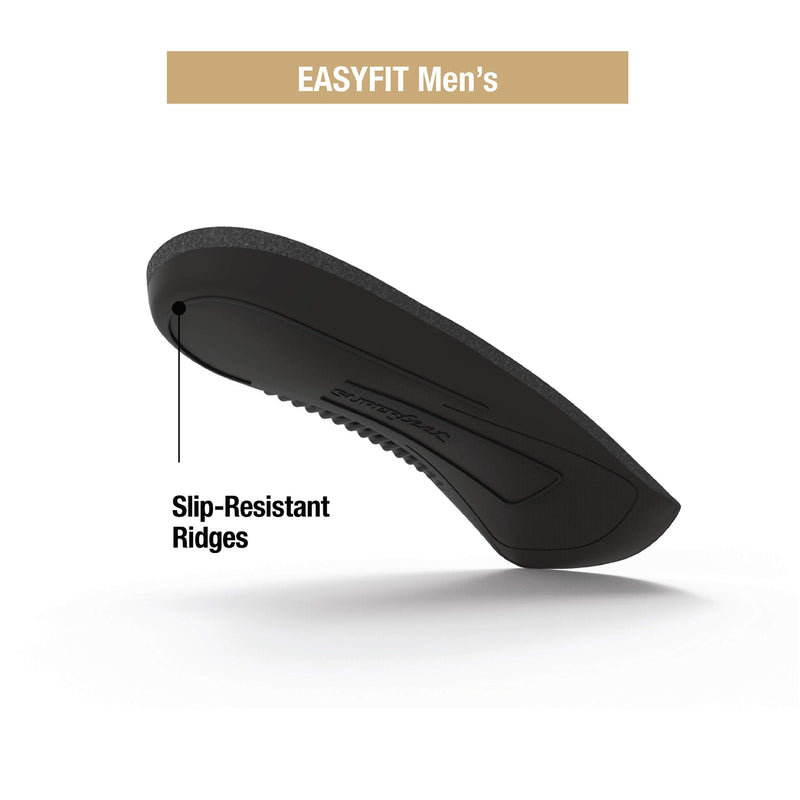 [Australia] - Superfeet Men's EASYFIT Orthotic Inserts for Flat Dress Shoes Heel and Arch Support Insole, Java, 9.5-11 Men 
