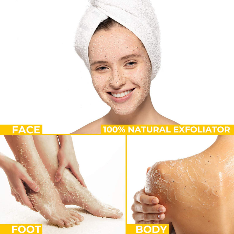 [Australia] - Dead Sea Salt Natural Organic Exfoliating Lemon & Mint Essential Oil Face Body & Foot Scrub. Cleansing, Hydrating, Firming, Dead Skin Ingrown Hairs, Anti Cellulite, Acne, Calluses Men & Women 500gr 