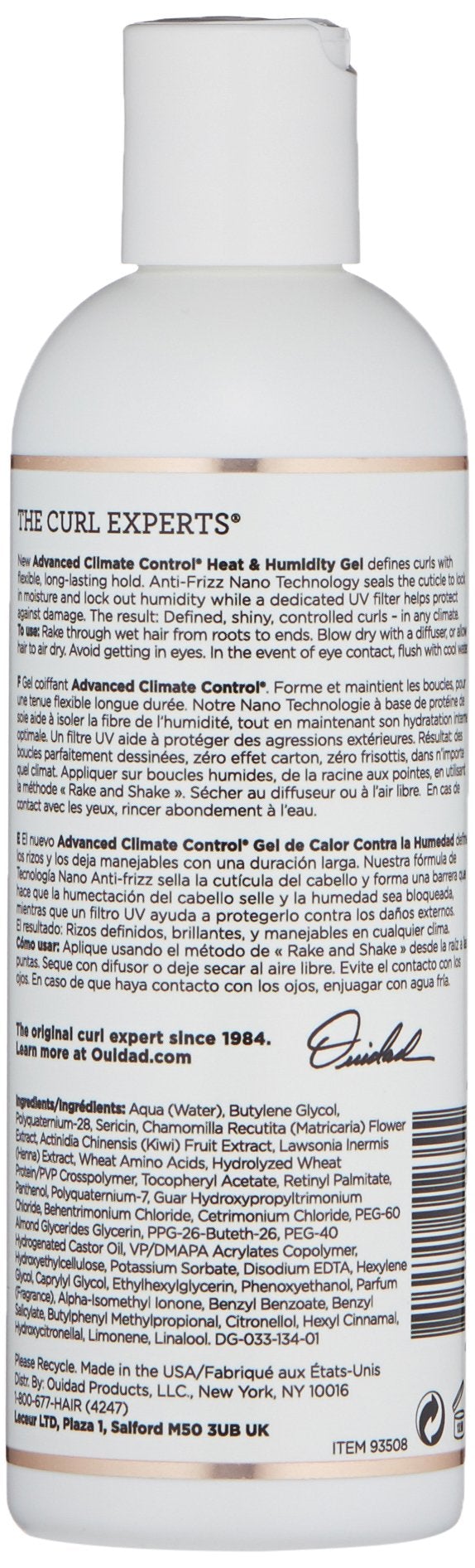 [Australia] - Ouidad Advanced Climate Control Heat and Humidity Gel, 8.5 Fl Oz 251 ml (Pack of 1) 