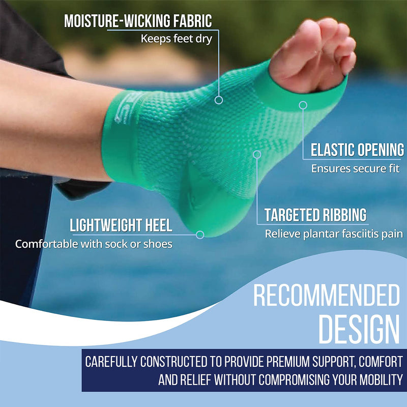 [Australia] - SB SOX Plantar Fasciitis Compression Socks for Women & Men (1 Pair) - BEST Ankle Socks for Plantar Fasciitis Relief, Arch Support, and Foot/Heel Pain for Everyday Use (Gray, Medium) Gray Medium (Pack of 1) 