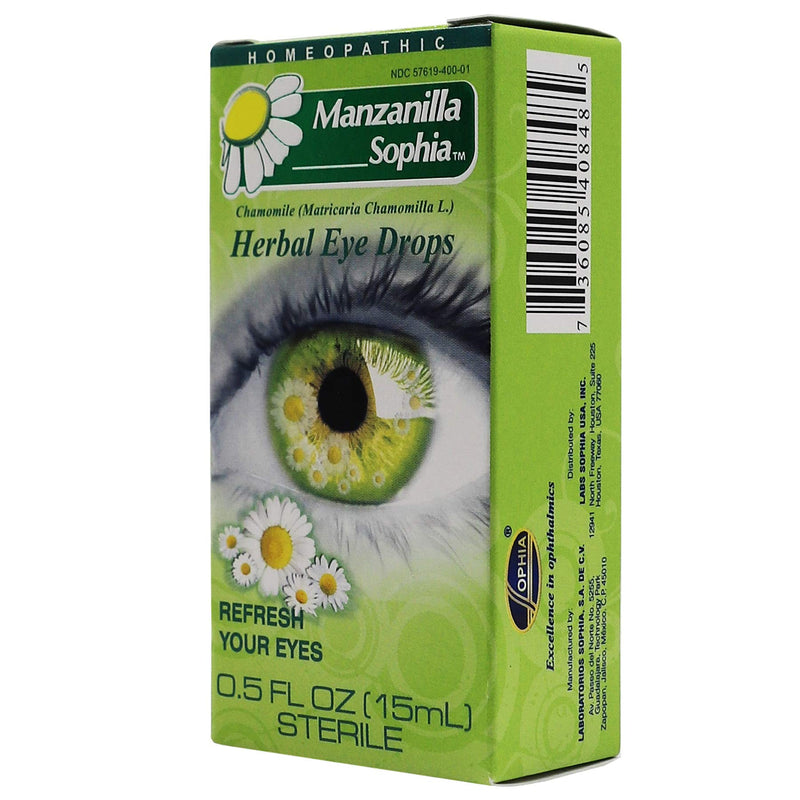 [Australia] - Manzanilla Sophia Moisturizing Herbal Eye Drops, Hydrating Relief to Moisturize and Soothe Irritated Dry Eye; 0.50 Fl Oz Bottle 