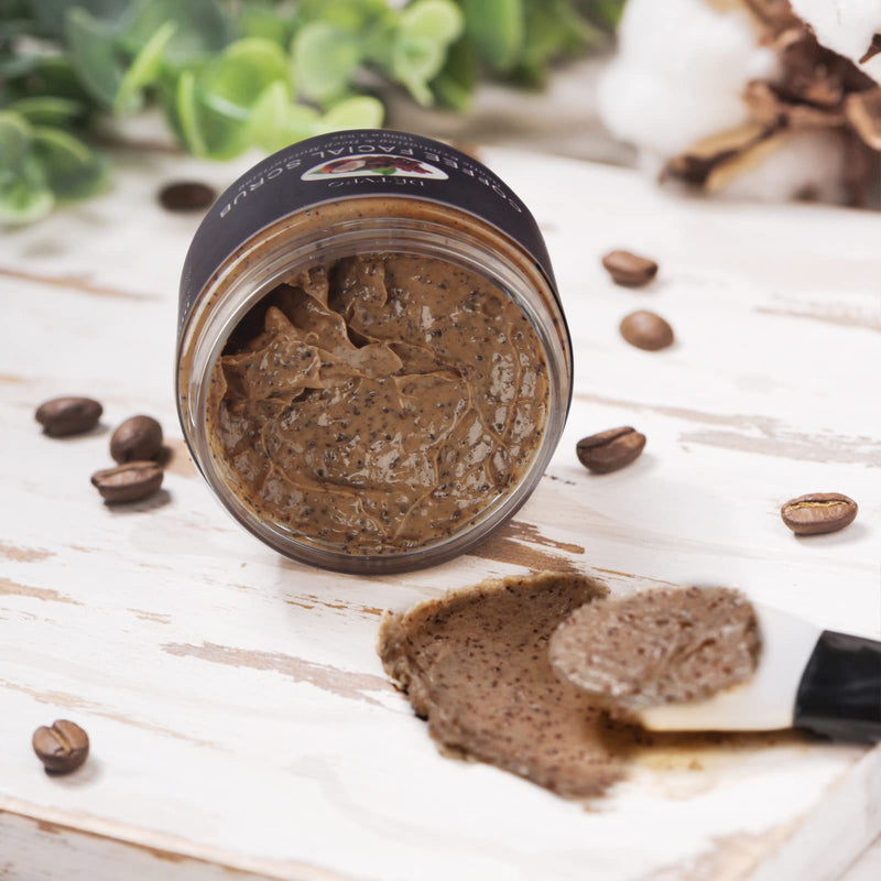 [Australia] - Junhe Natural Coffee Scrub with Organic Coffee Facial Body Scrub, Best Acne, Anti Cellulite and Stretch Mark treatment, Spider Vein Therapy for Varicose Veins, Vegan Coffee Shower Scrubs 