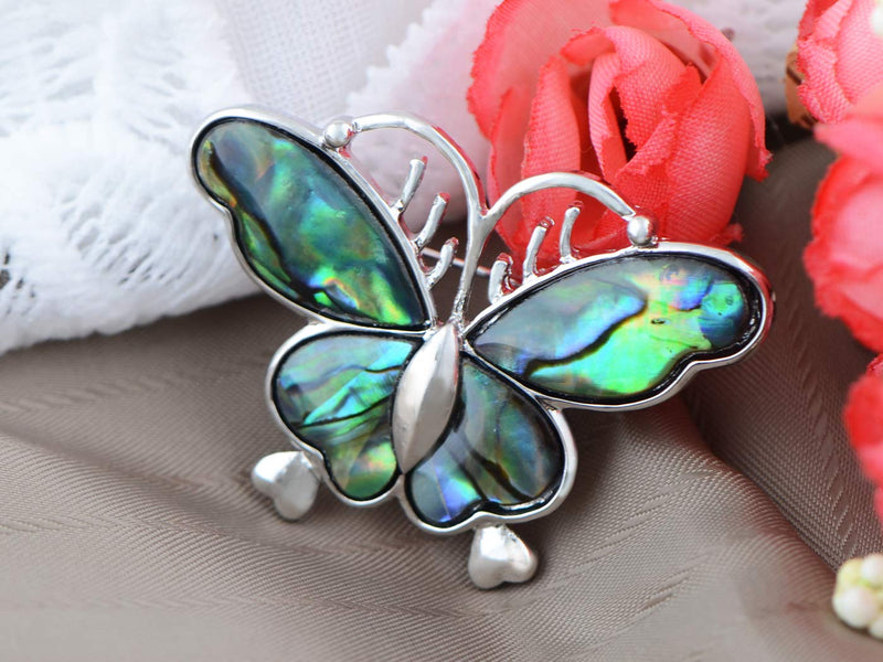 [Australia] - Alilang Multicolored Rhinestone Enamel Paint Butterfly Insect Wings Brooch Pin Silver 
