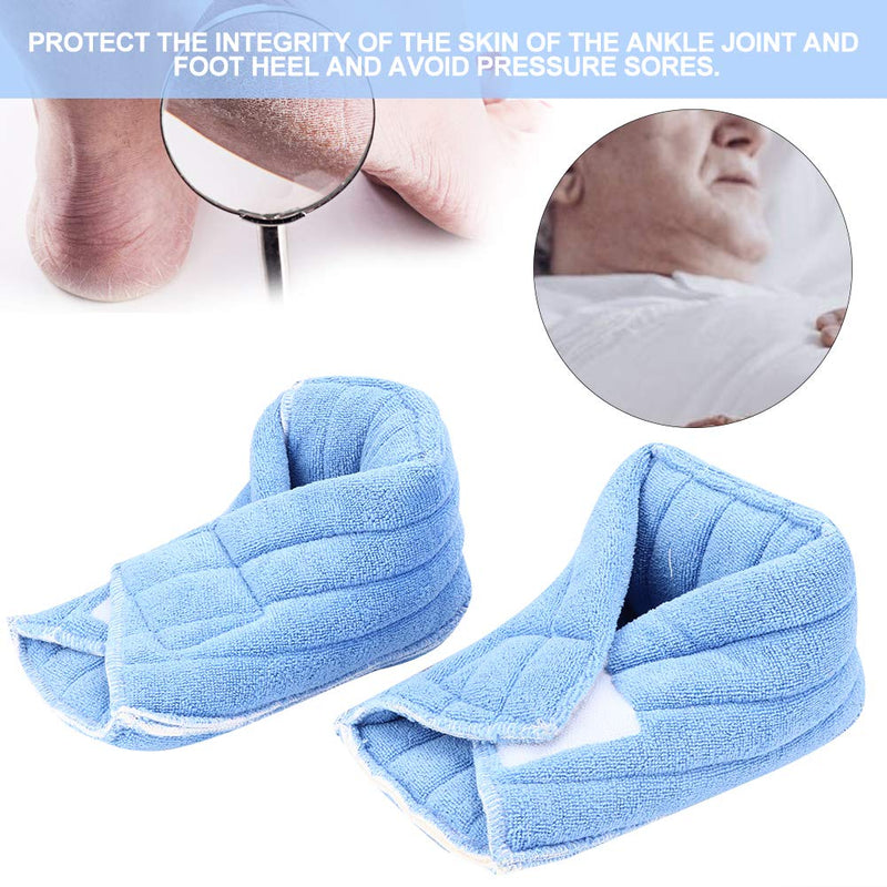[Australia] - 1 Pair Soft Comforting Heel Protector Pillows, Foot Ankle Support, Elderly Patient Foot Wrap, Soft Adjustable Ankle Protectors for Keeping Warm & Relieve Bed Sores 