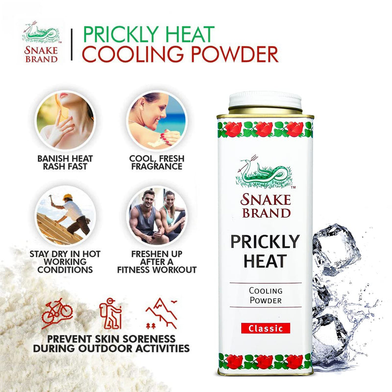 [Australia] - Snake Brand Prickly Heat Original Cooling Powder Classic 280gm 