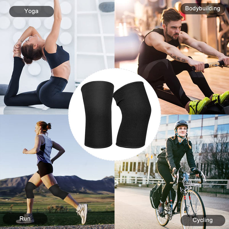 [Australia] - JUSDIQIR Knee Brace, Knee Compression Sleeve Support for Men Women, Volleyball Knee Pad for Knee Pain, Knee Band Sports Joint Protector, Stabilizer Wraps for Fitness Weightlifting Football Yoga Breathable Leg Kneelet Belt Relief Pain from Arthritis 