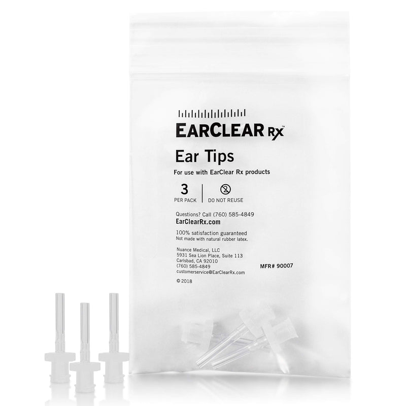 [Australia] - Ear Cleaning Kit by Nuance Medical EarClear Rx - Ear Wax Cleaning System for Adults & Kids- Flexible Tip Kit with Otoscope Penlight, Basin and 3 Disposable Tips and Microfiber Towel 