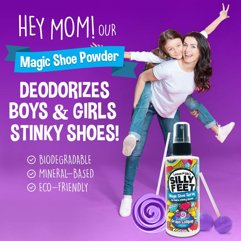 [Australia] - Shoe Smell Foot Spray | Grape Shoe Spray Eliminator Kids Feet and Sweat | Childrens Extra Strength Shoe Odor Eliminator 