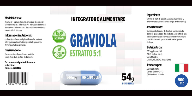 [Australia] - Hepatica Graviola Fruit Extract 2500mg Equivalent (500mg of 5:1 Extract) 90 Vegan Capsules, 3rd Party lab Tested, High Strength Supplement, Gluten and GMO Free 