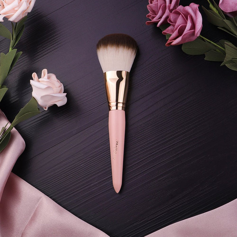 [Australia] - Anne's Giverny Kabuki Large Bronzer Brush Loose Powder Foundation Make up Brush for Blending Blush Makeup (Pink) 