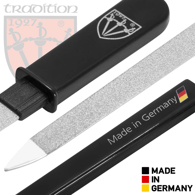[Australia] - 3 Swords Germany - brand quality double sided (fine & coarse) SAPPHIRE POCKET NAIL FILE manicure pedicure grooming for professional finger & toe nail care by 3 Swords, Made in Solingen Germany (82501) 