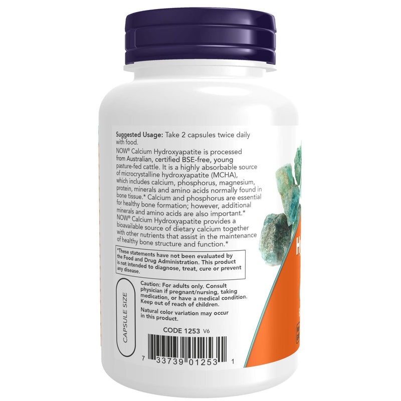 [Australia] - NOW Supplements, Calcium Hydroxyapatite Caps, Supports Bone Health*, 120 Capsules 