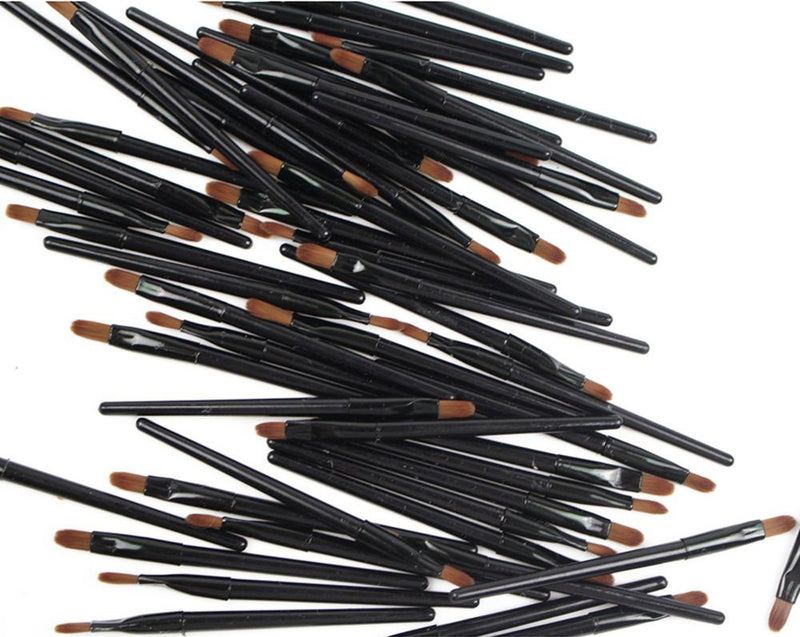 [Australia] - 50 Pieces Lip Brushes, Pro Multifunctional Makeup Brush, Lipstick Gloss Wands Applicator Cosmetic Tool Kits, Black 