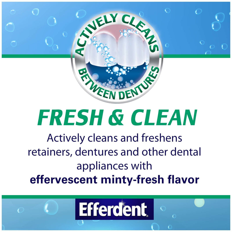 [Australia] - Efferdent Anti-Bacterial Denture Cleanser Tablets, Mint, 90 Count 90 Count (Pack of 1) 