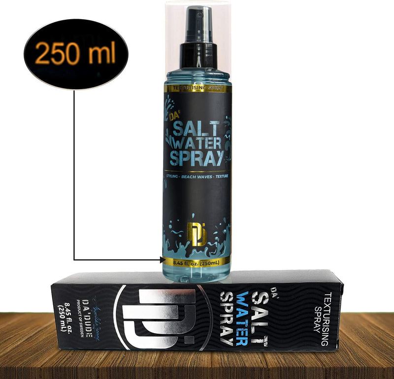 [Australia] - Da Dude Da Salt Water Spray, Sea Salt Spray for Hair Men, Texturising Styling Seasalt Spray 250ml 