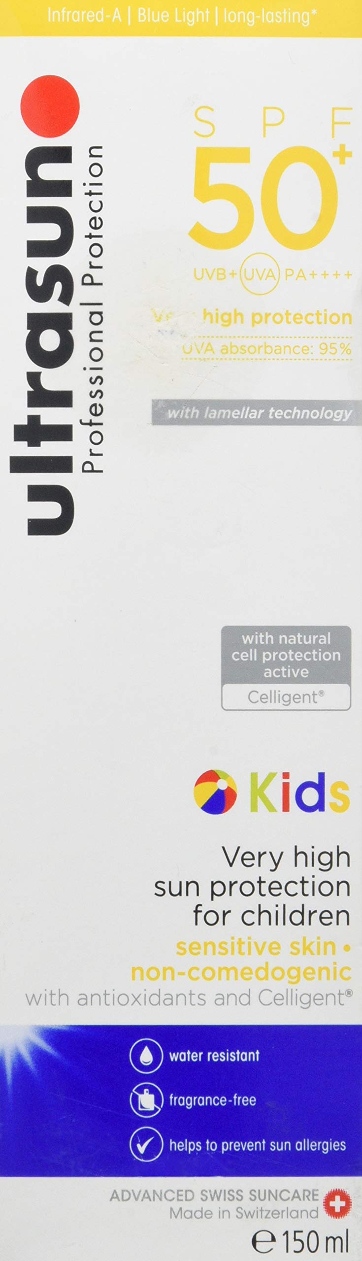 [Australia] - ultrasun, Kids Sunscreen SPF50+, white, Unscented, 150 millilitre 