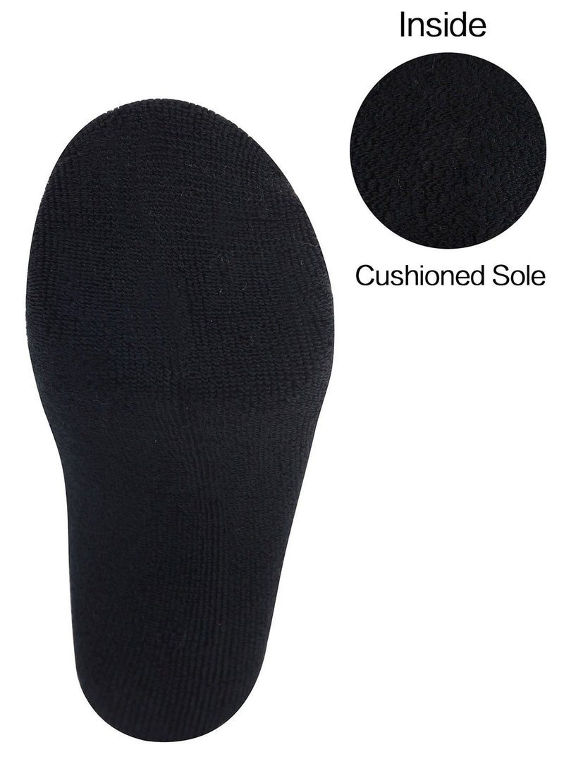 [Australia] - MD 6 Pairs Non-binding Women's Moisture Wicking Cushion Quarter Bamboo Diabetic Socks 9-11 3Black/3White Sock Size 9-11, Womens Shoe Size 5-10 3black/3white(6 Pairs) 