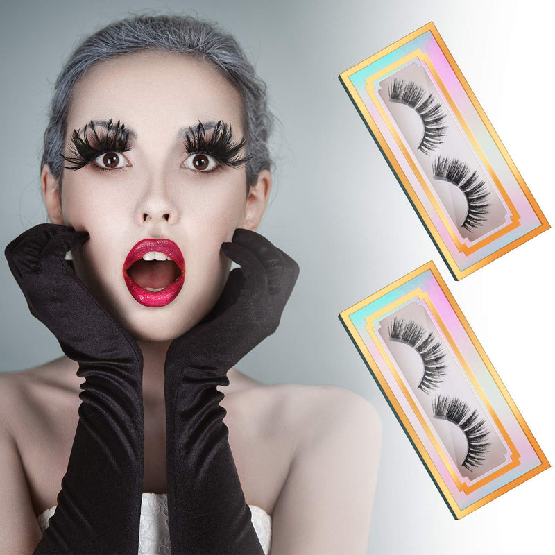 [Australia] - 100 Pieces Empty Eyelashes Packaging Paper Case Eyelash Holder Box Eyelashes Container with Holographic Design for False Eyelash Care Cosmetic Tools 