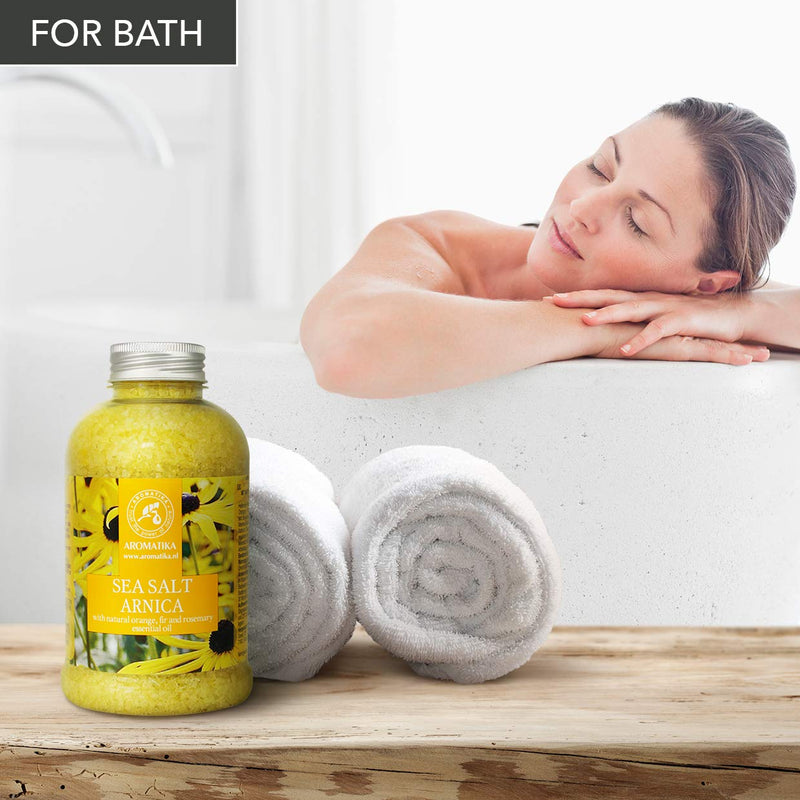 [Australia] - Sea Salt Arnica w/ Natural Essential Oils Orange & Rosemary 600g - Bath Sea Salts - Best for Bath - Good Sleep - Relaxing - Body Care - Beauty 