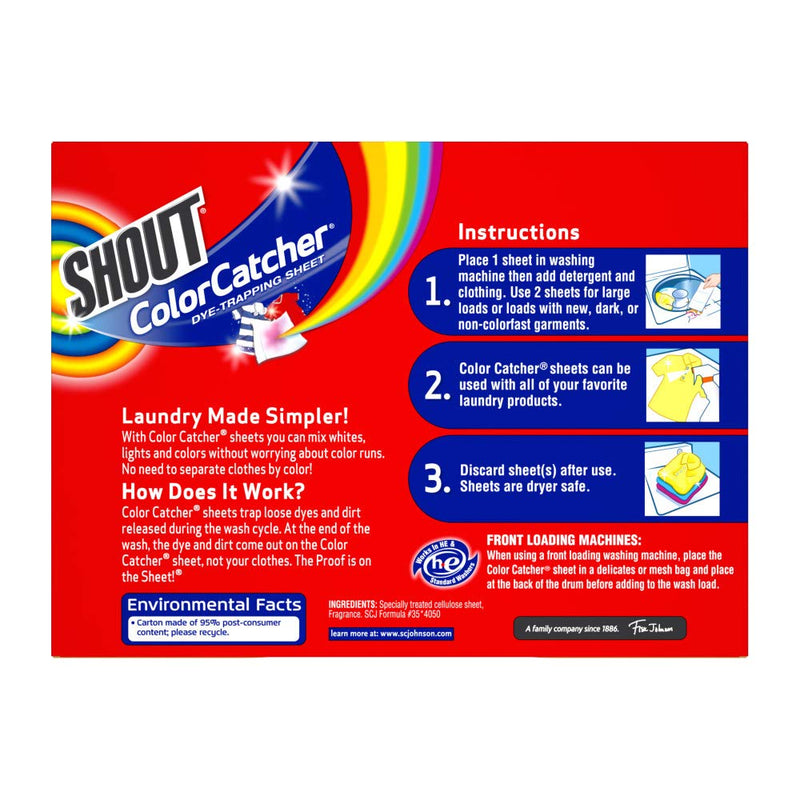 [Australia] - Shout Color Catcher Sheets for Laundry, Maintains Clothes Original Colors, 72 Count 72 Count (Pack of 1) 