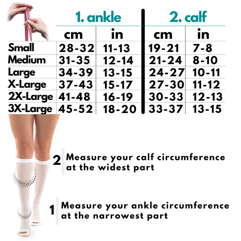[Australia] - Knee High Compression Stockings, 15-20 mmHg Moderate Level (XXL) 2X-Large 