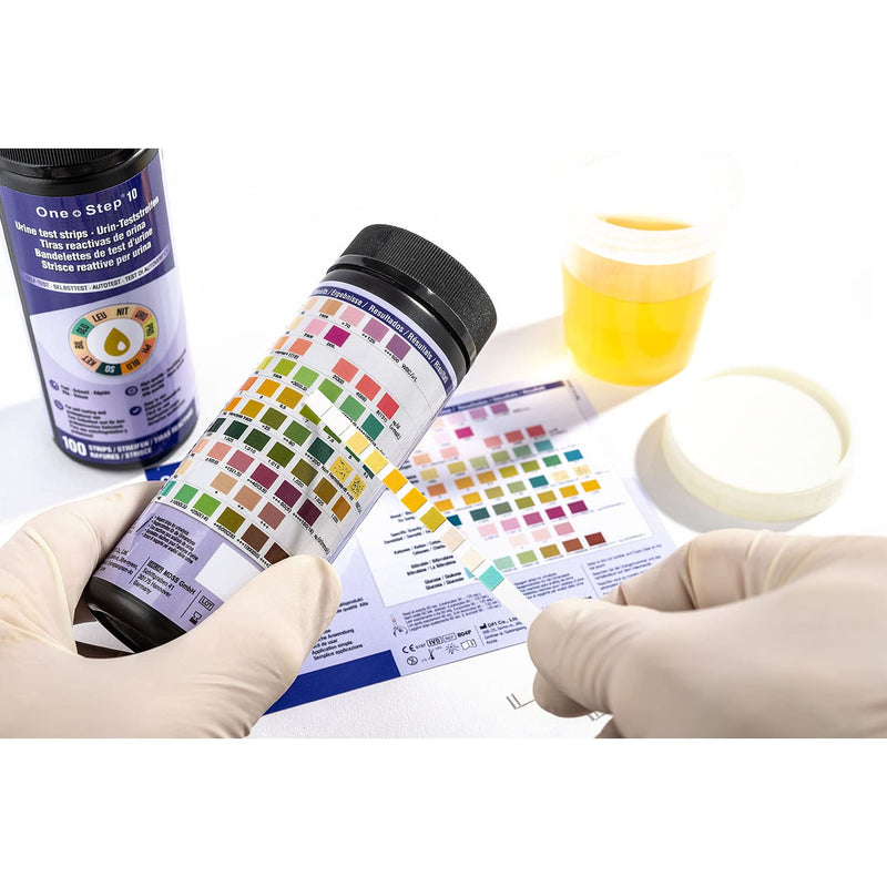 [Australia] - 100 x 10 Parameter Professional/GP Urinalysis Multisticks Urine Strip Test Stick Strips - pH/Glucose/Ketone/Liver & Kidney Infection + 10 Urine Specimen Bag 100 Test Strips + 10 Specimen Bags 