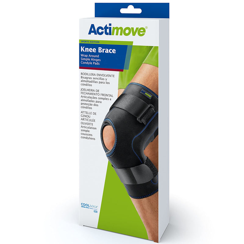 [Australia] - Actimove Knee Brace Wrap Around, Simple Hinges, Condyle Pads Medium Black 