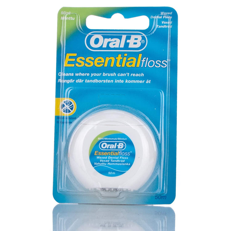 [Australia] - Oral-B Essential Waxed Mint Floss, 50 m, Pack of 6 50 m (Pack of 6) 