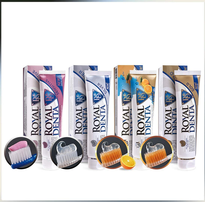 [Australia] - Royal Denta Sensitive Fluoride Free - Remineralizing Toothpaste for Healthier Stron ger Teeth,containing Q10 Coenzyme, Extra Large 2-er Pack (2 x 130g) 